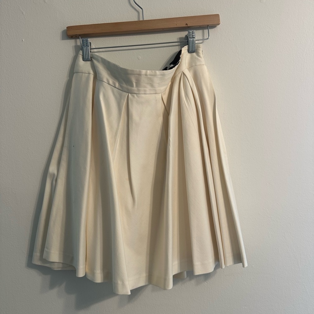 Milly Cream Skater Skirt